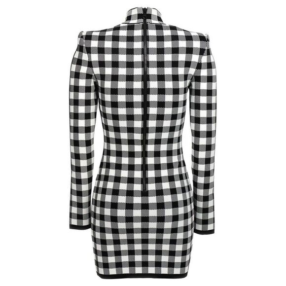 Balmain Women's Vichy Knit Dress - Picture 2 of 4